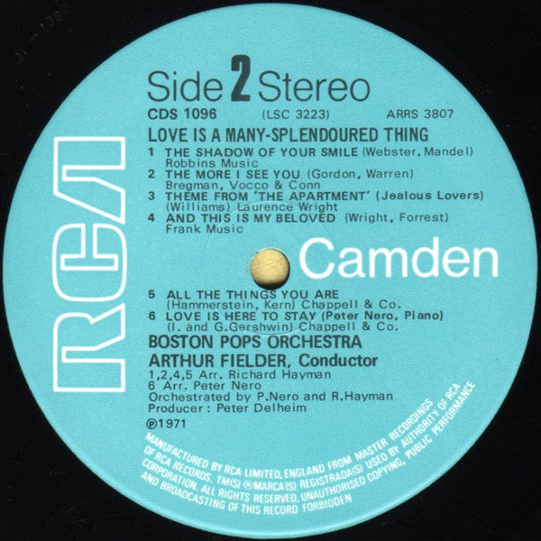 Arthur Fiedler / Boston Pops Orchestra : Embraceable You (LP, Comp)