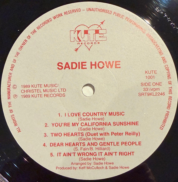 Sadie Howe : I Love Country Music (LP, Album)