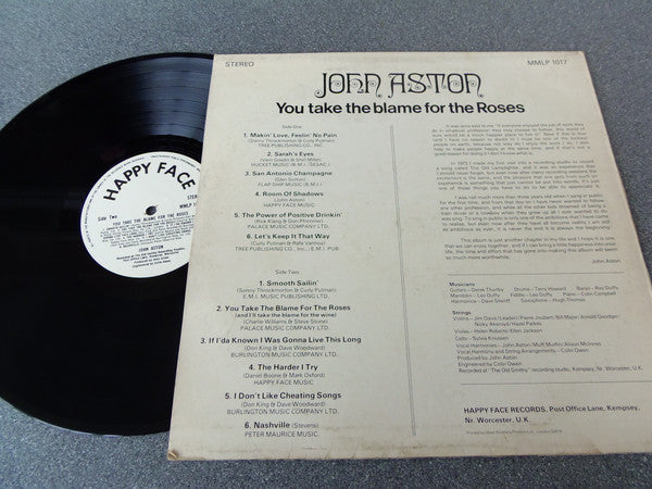 John Aston : You Take The Blame For The Roses (LP)