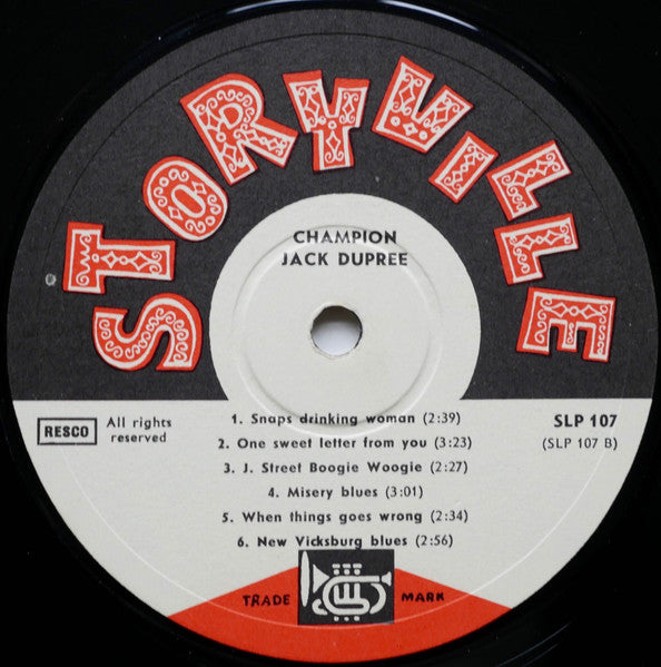 Champion Jack Dupree : Now Ladies And Gentlemen This Is Old Champion Jack Dupree At The Ivories Again Right Direct From New Orleans Louisiana Way Down In The Bottom And I Like To Do You Some Of Them Old Saturday Night Specials (LP, Album)