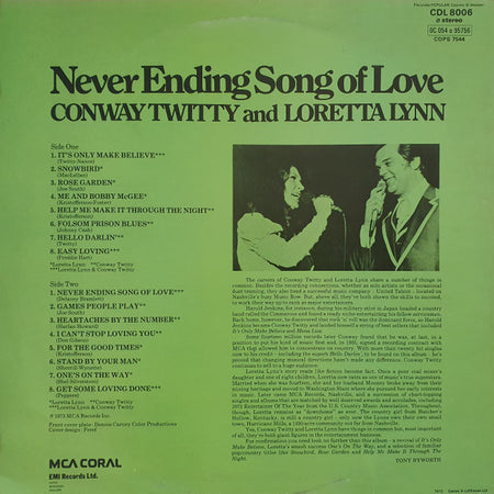 Conway Twitty & Loretta Lynn : Never Ending Song Of Love (LP, Comp)