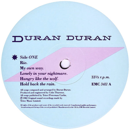 Duran Duran : Rio (LP, Album, Tex)