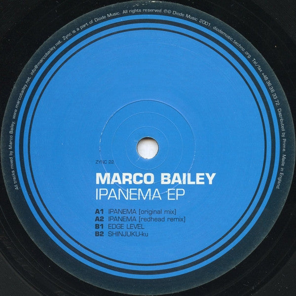 Marco Bailey : Ipanema EP (12", EP)
