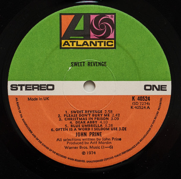 John Prine : Sweet Revenge (LP, Album)