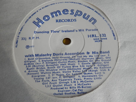 Malachy Doris Accordion & His Band* : Dancing Thro' Irelands Hit Parade (LP)