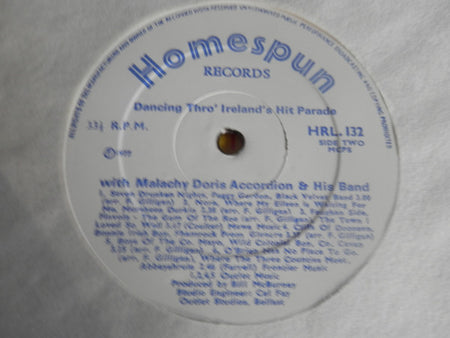 Malachy Doris Accordion & His Band* : Dancing Thro' Irelands Hit Parade (LP)