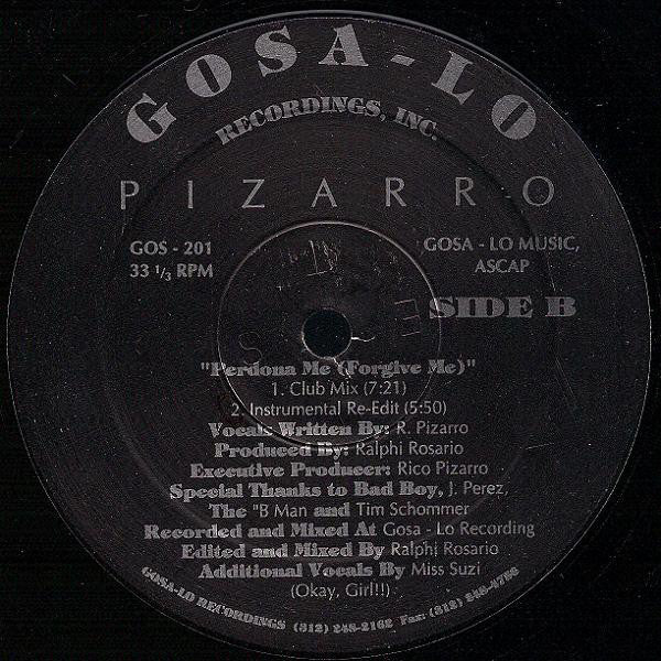 Pizarro : Perdona Me (Forgive Me) (12")