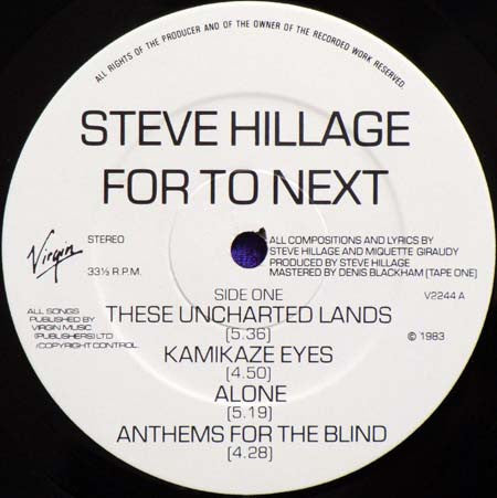 Steve Hillage : For To Next (LP, Album)