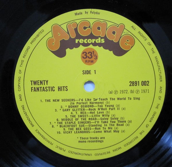 Various : 20 Fantastic Hits By The Original Artists Volume Two (LP, Comp, Mono, Ger)