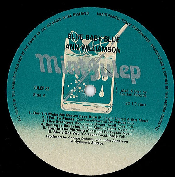 Ann Williamson : Blue Baby Blue (LP, Album)