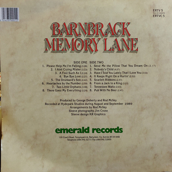 Barnbrack : Memory Lane (LP)