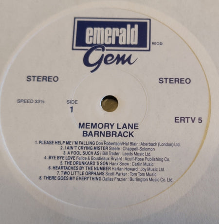 Barnbrack : Memory Lane (LP)