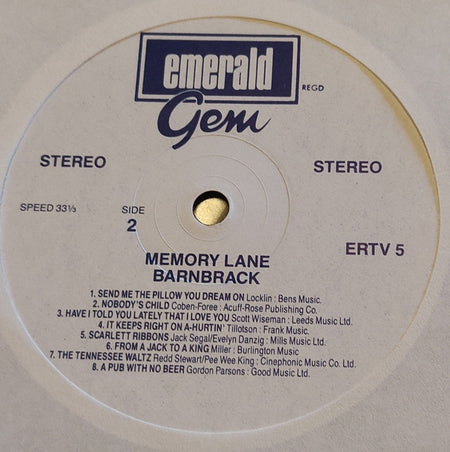 Barnbrack : Memory Lane (LP)