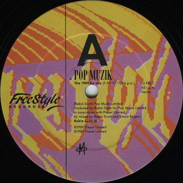 Robin Scott's M* : Pop Muzik (The 1989 Re-mix) (12", Single)