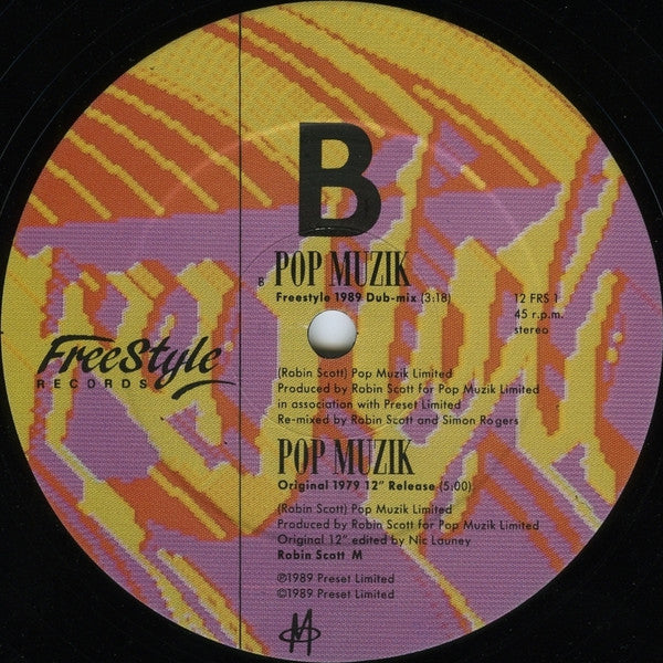 Robin Scott's M* : Pop Muzik (The 1989 Re-mix) (12", Single)