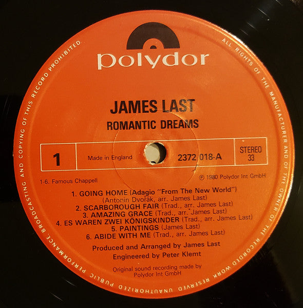 James Last : Romantic Dreams (LP)