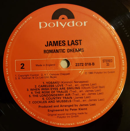 James Last : Romantic Dreams (LP)