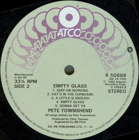 Pete Townshend : Empty Glass (LP, Album)