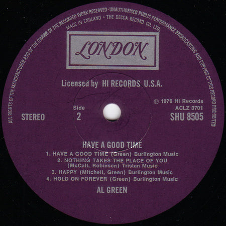 Al Green : Have A Good Time (LP, Album)
