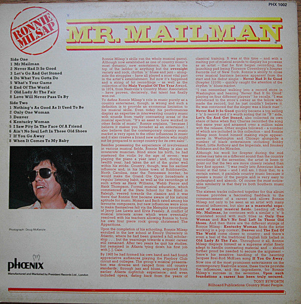 Ronnie Milsap : Mr. Mailman (LP, Comp)
