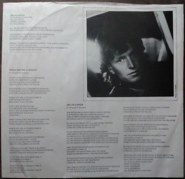 Steve Winwood : Arc Of A Diver (LP, Album, Win)