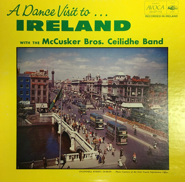 McCusker Brothers Ceili Band : A Dance Visit to Ireland (LP, Yel)