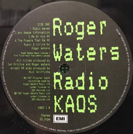 Roger Waters : Radio K.A.O.S. (LP, Album)