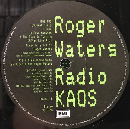 Roger Waters : Radio K.A.O.S. (LP, Album)
