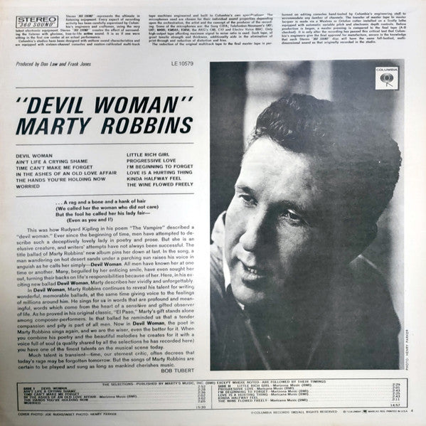 Marty Robbins : Devil Woman (LP, Album, RE)