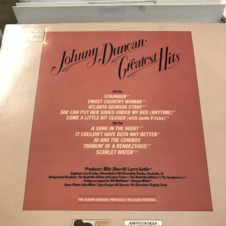 Johnny Duncan (3) : Greatest Hits (LP, Comp)