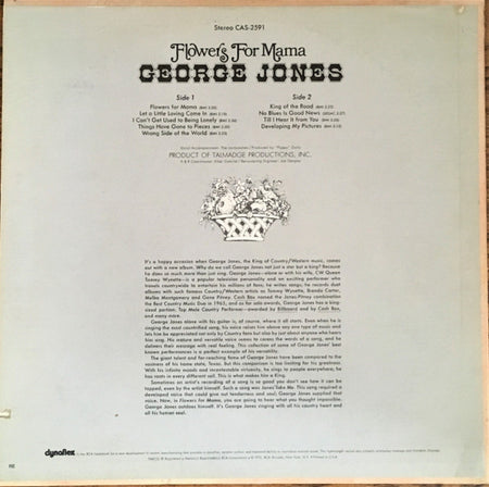 George Jones (2) : Flowers For Mama (LP, Comp, RM)