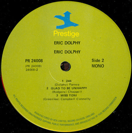 Eric Dolphy : Dolphy (2xLP, Comp, Mono, RM)