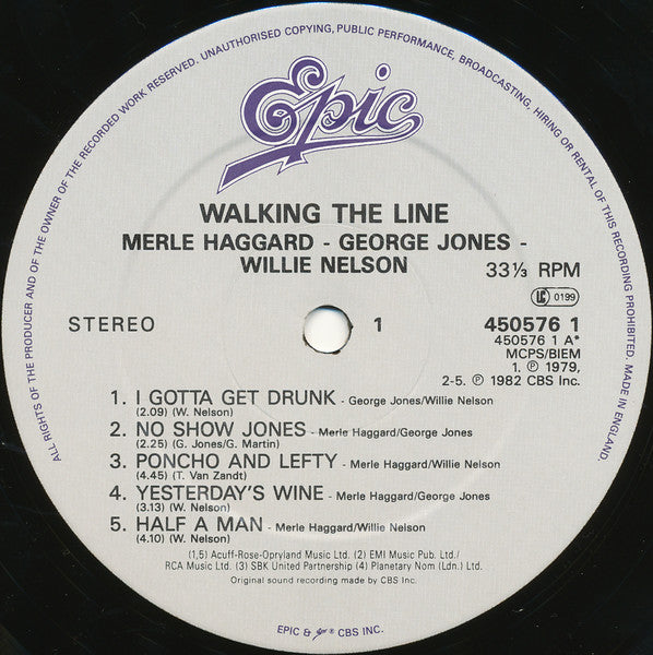 Merle Haggard / George Jones (2) / Willie Nelson : Walking The Line (LP, Comp)