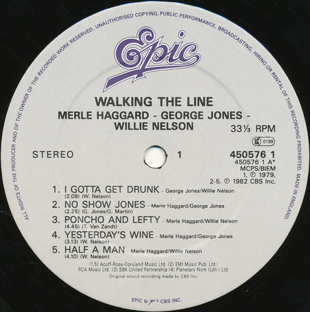 Merle Haggard / George Jones (2) / Willie Nelson : Walking The Line (LP, Comp)