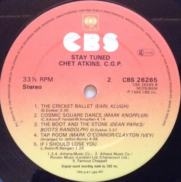Chet Atkins : Stay Tuned (LP, Album)