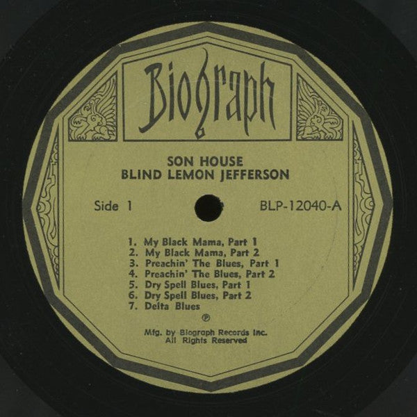 Blind Lemon Jefferson / Son House : Blind Lemon Jefferson / Son House (LP, Comp)