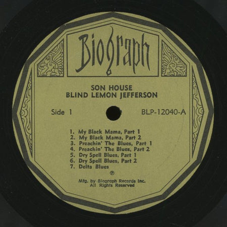 Blind Lemon Jefferson / Son House : Blind Lemon Jefferson / Son House (LP, Comp)