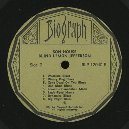 Blind Lemon Jefferson / Son House : Blind Lemon Jefferson / Son House (LP, Comp)