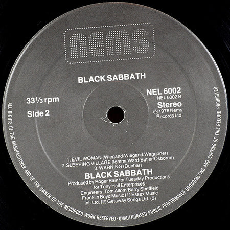 Black Sabbath : Black Sabbath (LP, Album, RE, Gat)