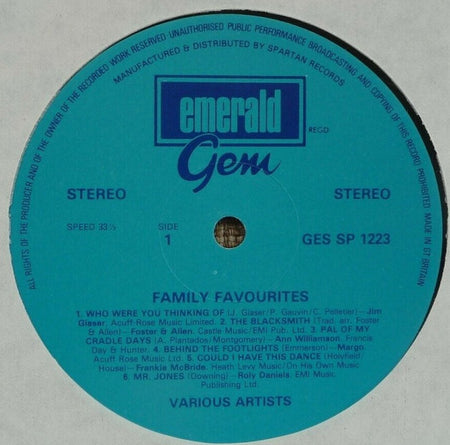 Various : Family Favourites - Volume 1 (LP, Comp)