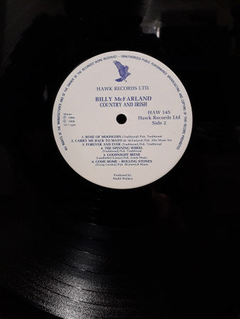Billy McFarland : Country And Irish (LP, Album)