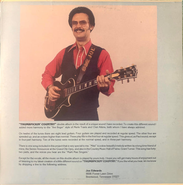 Joe Edwards (4) : Thumbpickin' Country By Joe Edwards (2xLP, Album)