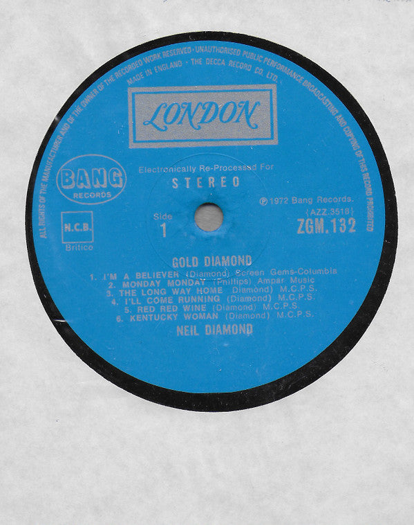 Neil Diamond : Gold Diamond (LP, Comp, Lef)