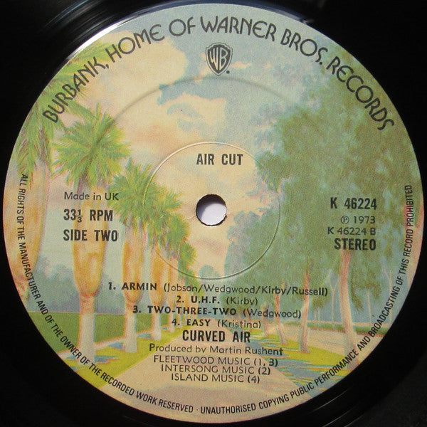 Curved Air : Air Cut (LP, Album, RE, Gat)