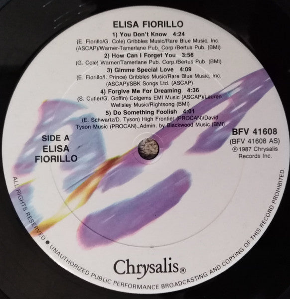 Elisa Fiorillo : Elisa Fiorillo (LP, Album)