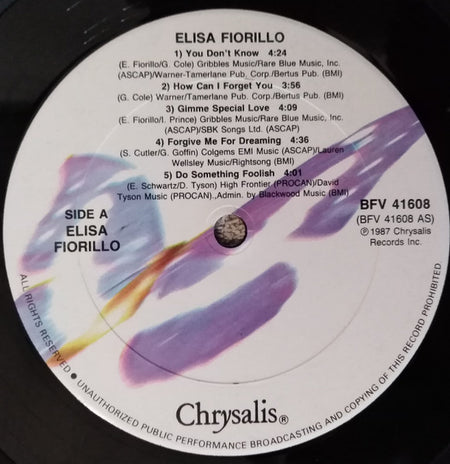 Elisa Fiorillo : Elisa Fiorillo (LP, Album)
