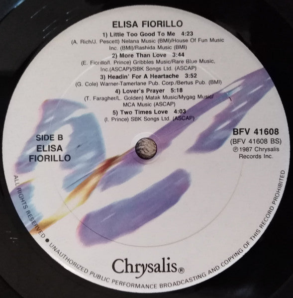 Elisa Fiorillo : Elisa Fiorillo (LP, Album)
