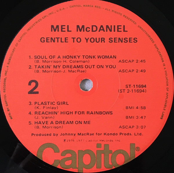 Mel McDaniel : Gentle To Your Senses (LP, Album, Los)