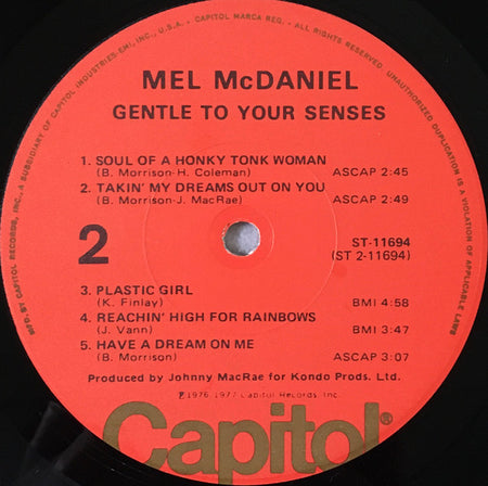 Mel McDaniel : Gentle To Your Senses (LP, Album, Los)