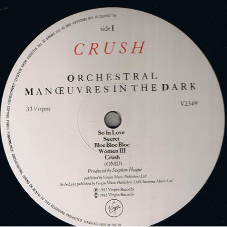 Orchestral Manœuvres In The Dark* : Crush (LP, Album, Tow)